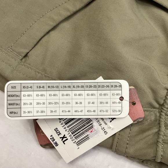 Bit & Bridle Womens XL/18 Cargo Pants Khaki Outdoor Hiking Utility New W/Tags - Picture 9 of 12